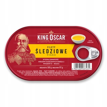 Filety śledziowe w oleju 160g King Oscar