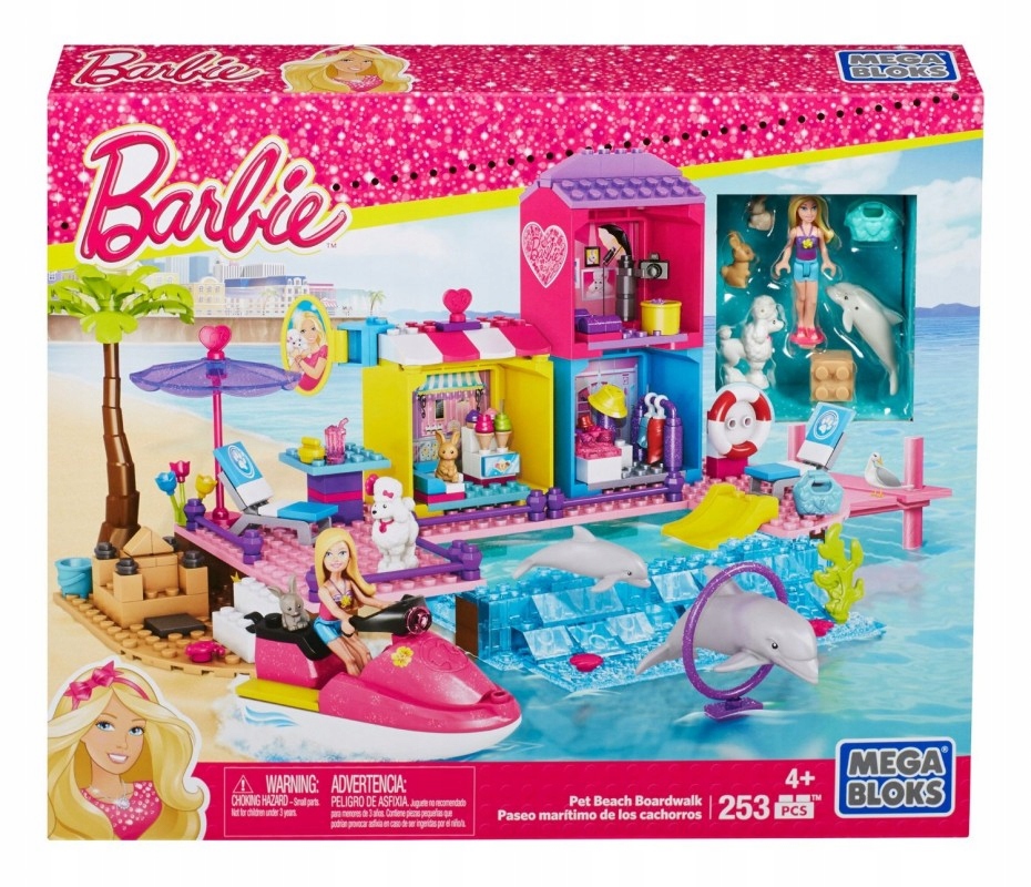 Mega Bloks Barbie Zwierzęca Promenada 253 el.CNF77