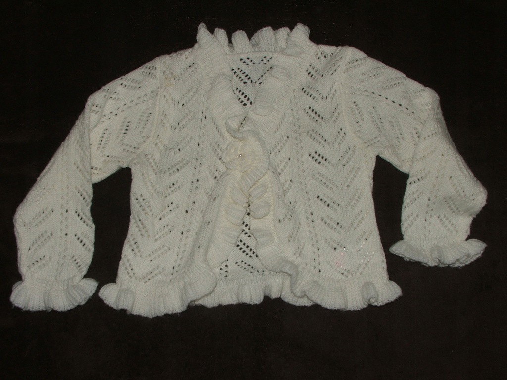Bolerko sweterek ażurowy 3-4L Mothercare