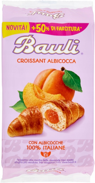 Rogaliki z morela Croissant Albicocca x6 = 300g - Bauli włoskie