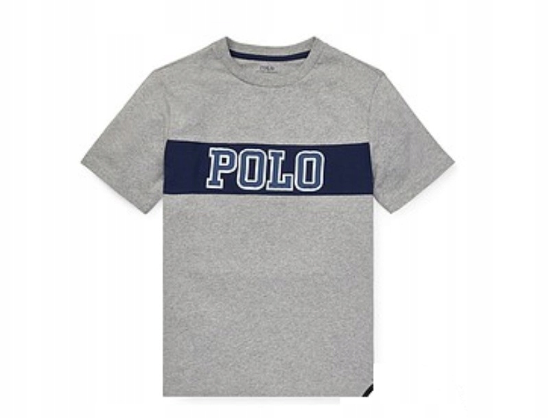 POLO RALPH LAUREN SZARY T-SHIRT Z LOGO__150