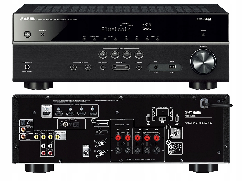 Yamaha RXV385 + Zestaw kolumn 5.0 Yamaha NS555 7480235961