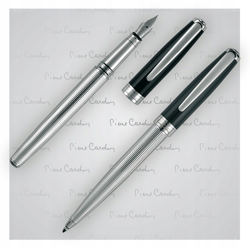 Zestaw piśmienniczy długopis i pióro wieczne CHRISTOPHE Pierre Cardin szary