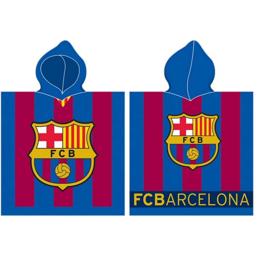 Ponczo dziecięce FC Barcelona stripes, 50 x 100 cm