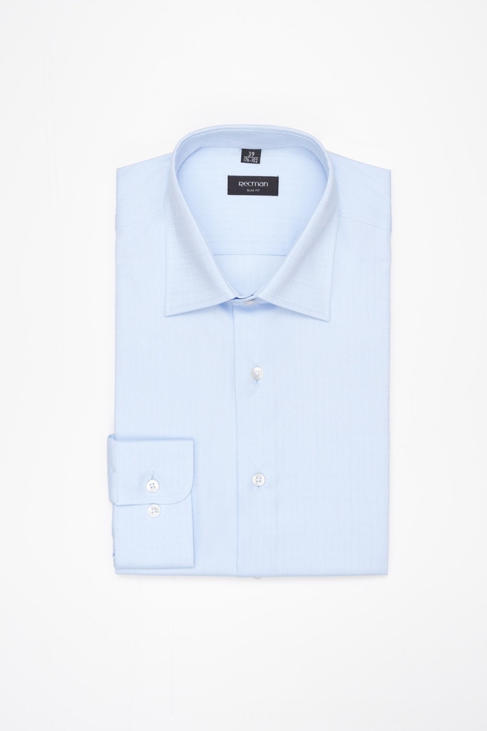 KOSZULA MĘSKA CORSINI 3275E SLIM FIT BŁĘKITNA Z BAWEŁNY 176/182 41