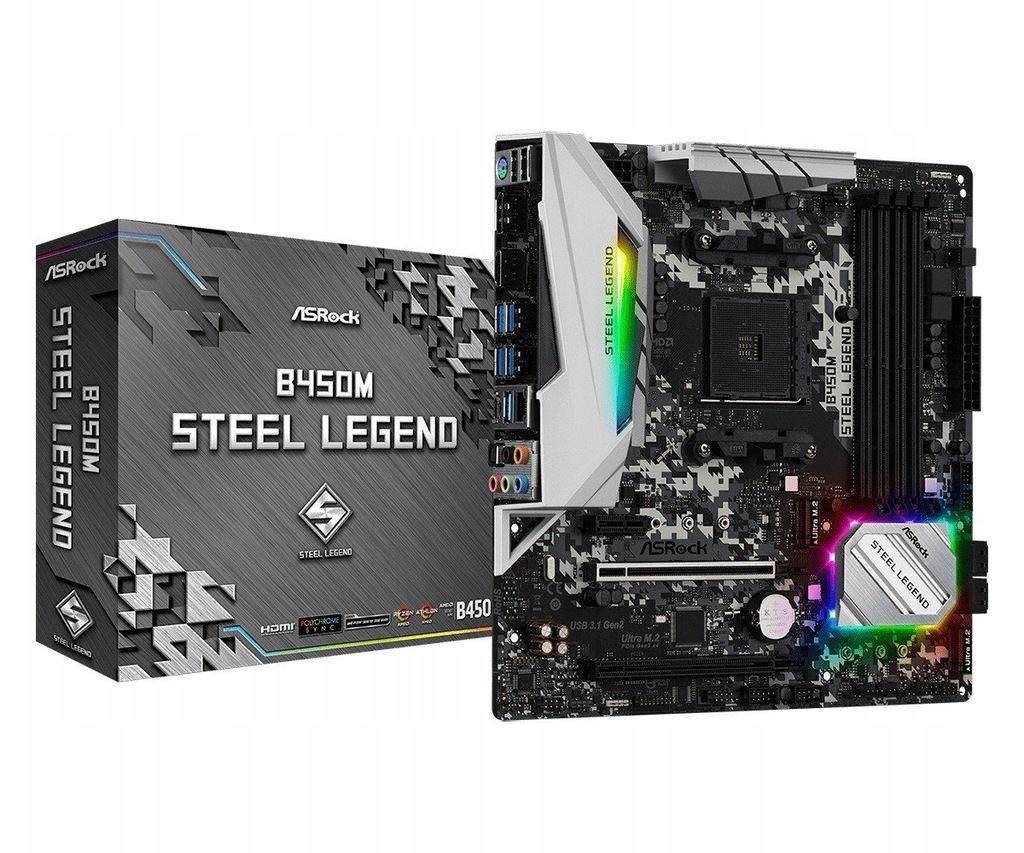 Купить Материнская плата ASRock B450M Steel Legend micro ATX: отзывы, фото, характеристики в интерне-магазине Aredi.ru