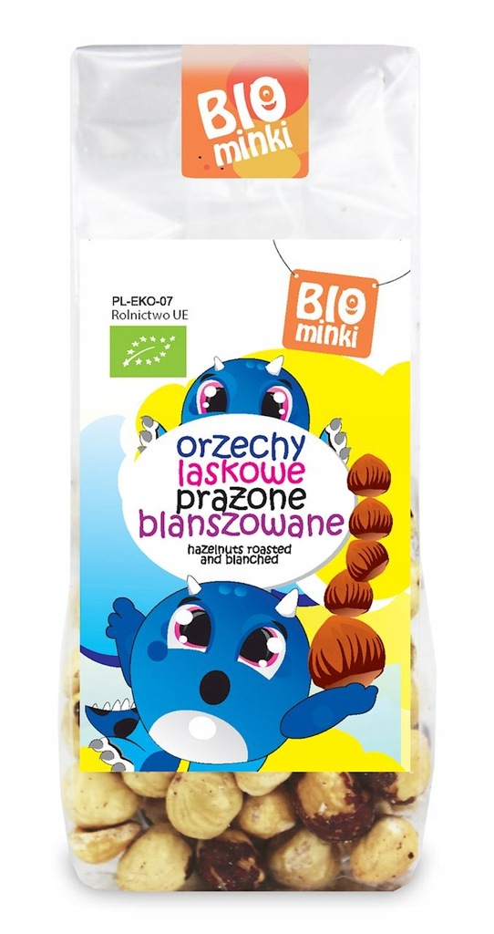 ORZECHY LASKOWE PRAŻONE BLANSZOWANE BIO 100g BIOMI