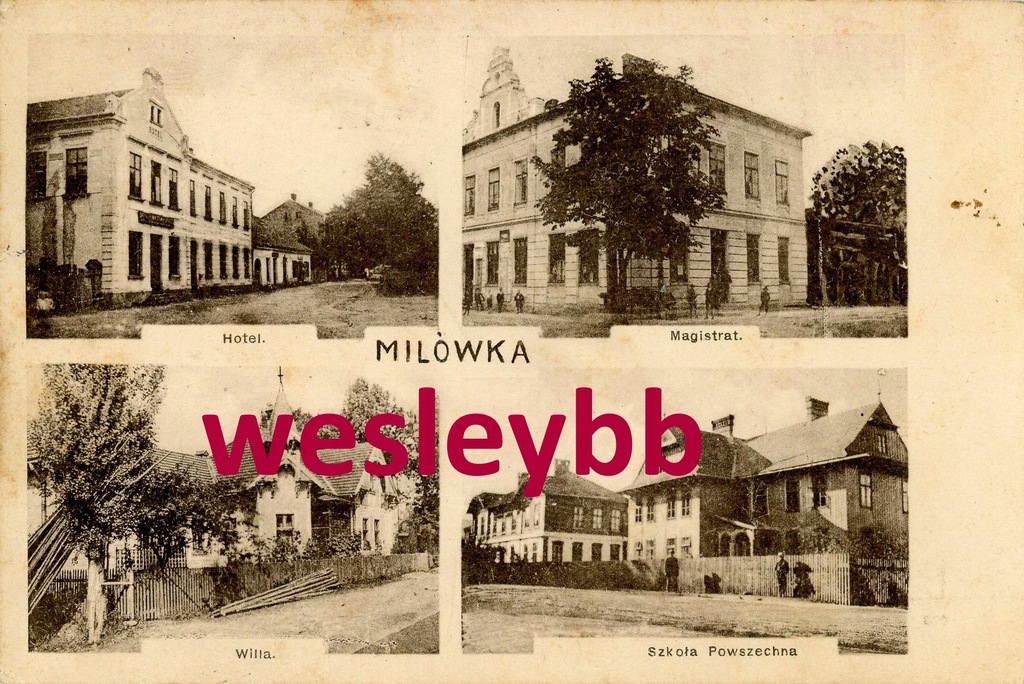 Milówka Hotel Magistrat Willa Szkoła ok. 1920 do Ustroń - PIĘKNA