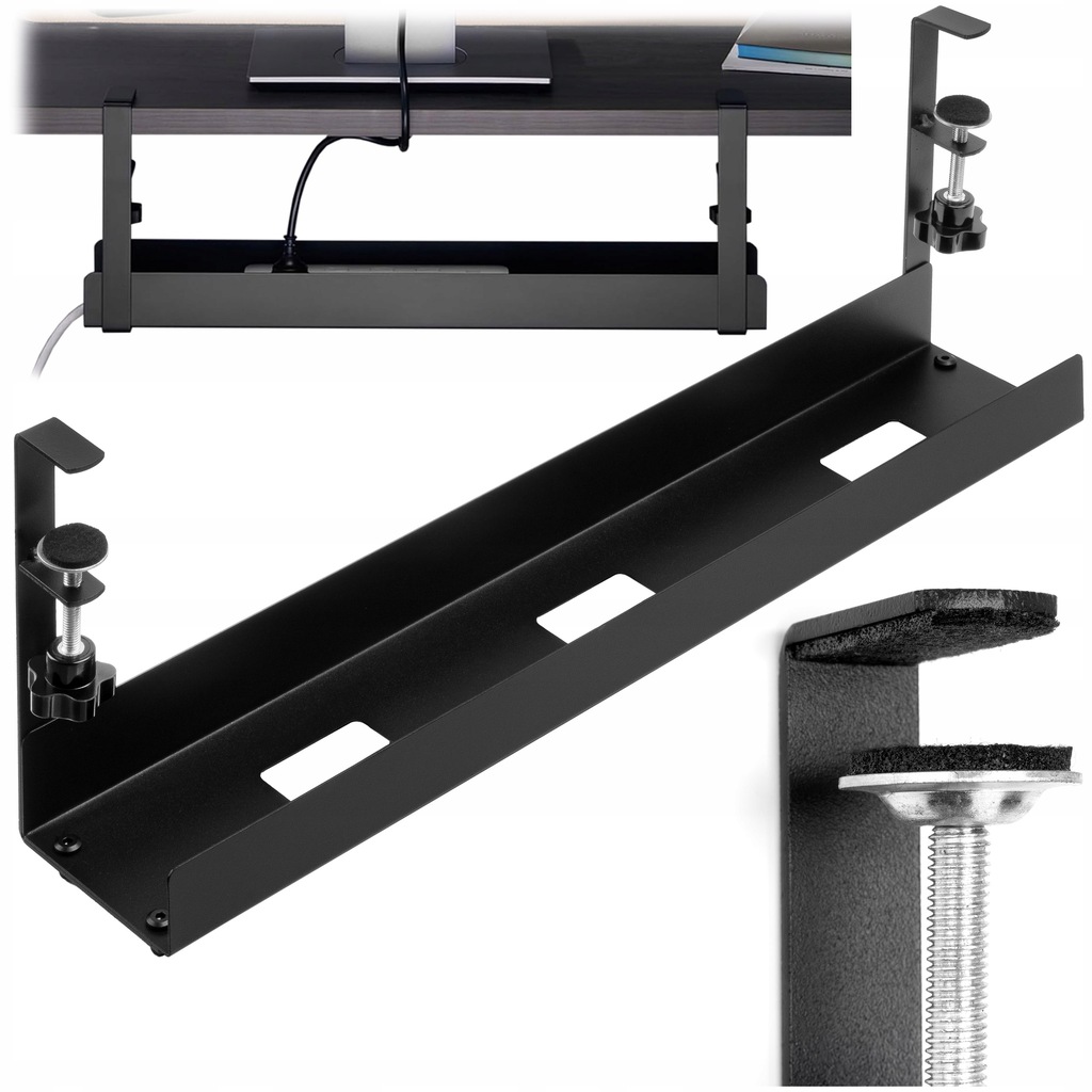 Maskownica organizer kabli półka na kable pod biurko BELEM