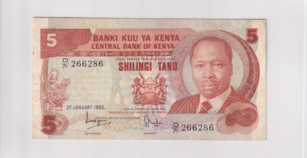 5 Shilingi Kenia 1982 P#19