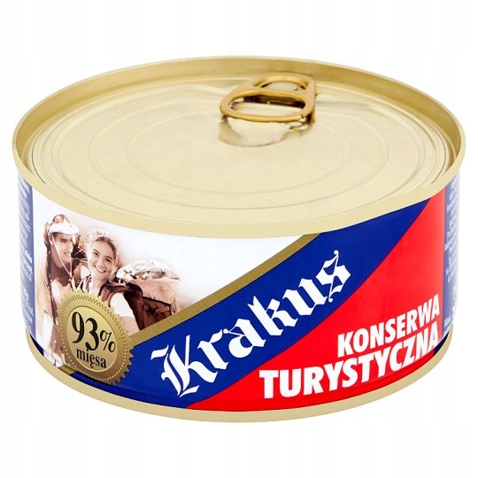 KRÓTKA DATA ! SUPER CENA ! OKAZJA ! Konserwa Turystyczna KRAKUS Puszka 300g