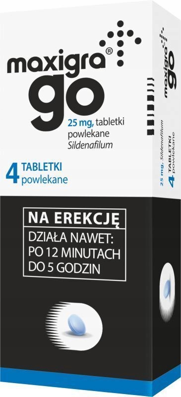 Maxigra Go, 25 mg, POTENCJA, 4 tabletki