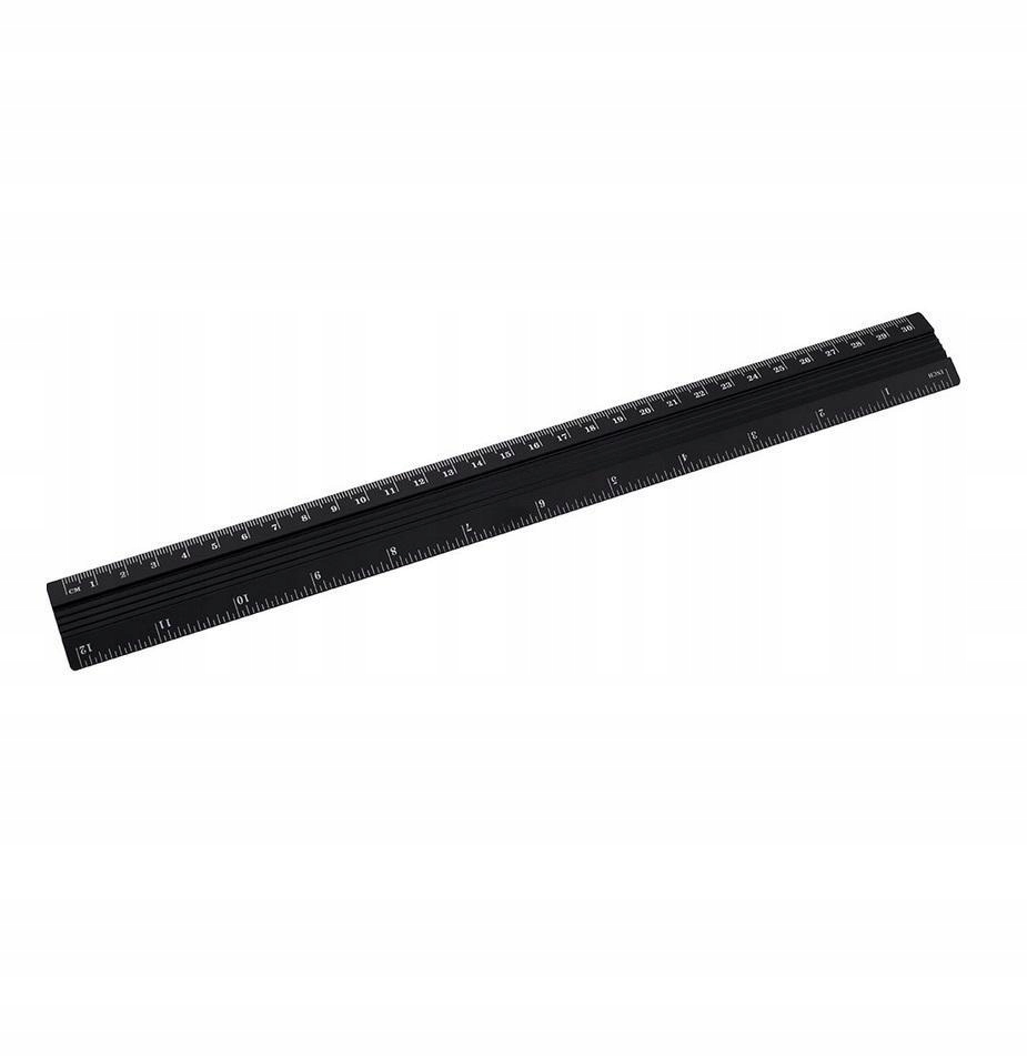 LINIJKA ALUMINIOWA CZARNA 30 CM D.RECT, D.RECT