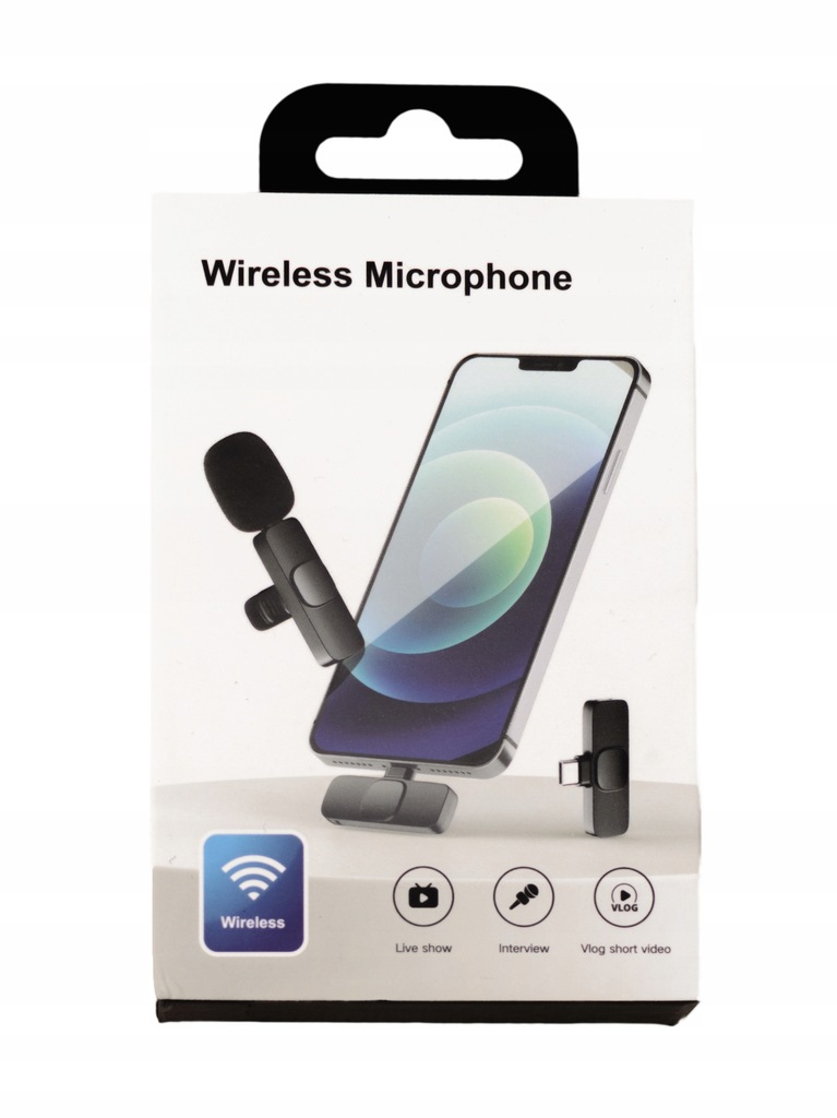 BEZPRZEWODOWY MIKROFON KRAWATOWY PRZYPINANY USB-C AVMS K8