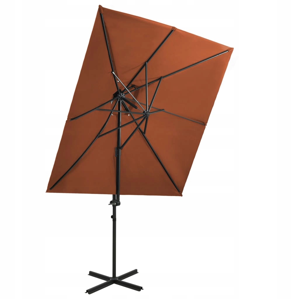 Parasol klasyczny VidaXL pomarańcze i czerwienie 250 x 253 cm