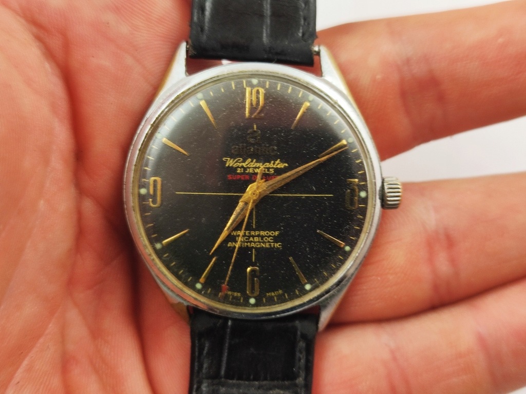 Atlantic Worldmaster 21 jewels SUPER DE LUXE 12288490744 oficjalne archiwum Allegro