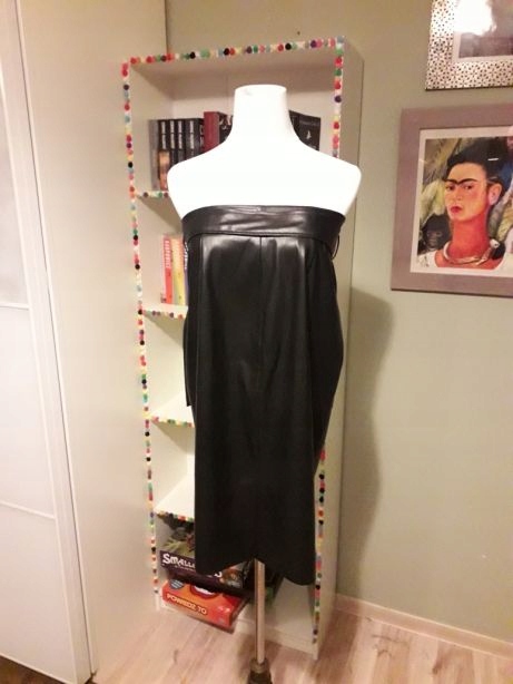Stradivarius spódnica sukienka skóra zamek zip Now