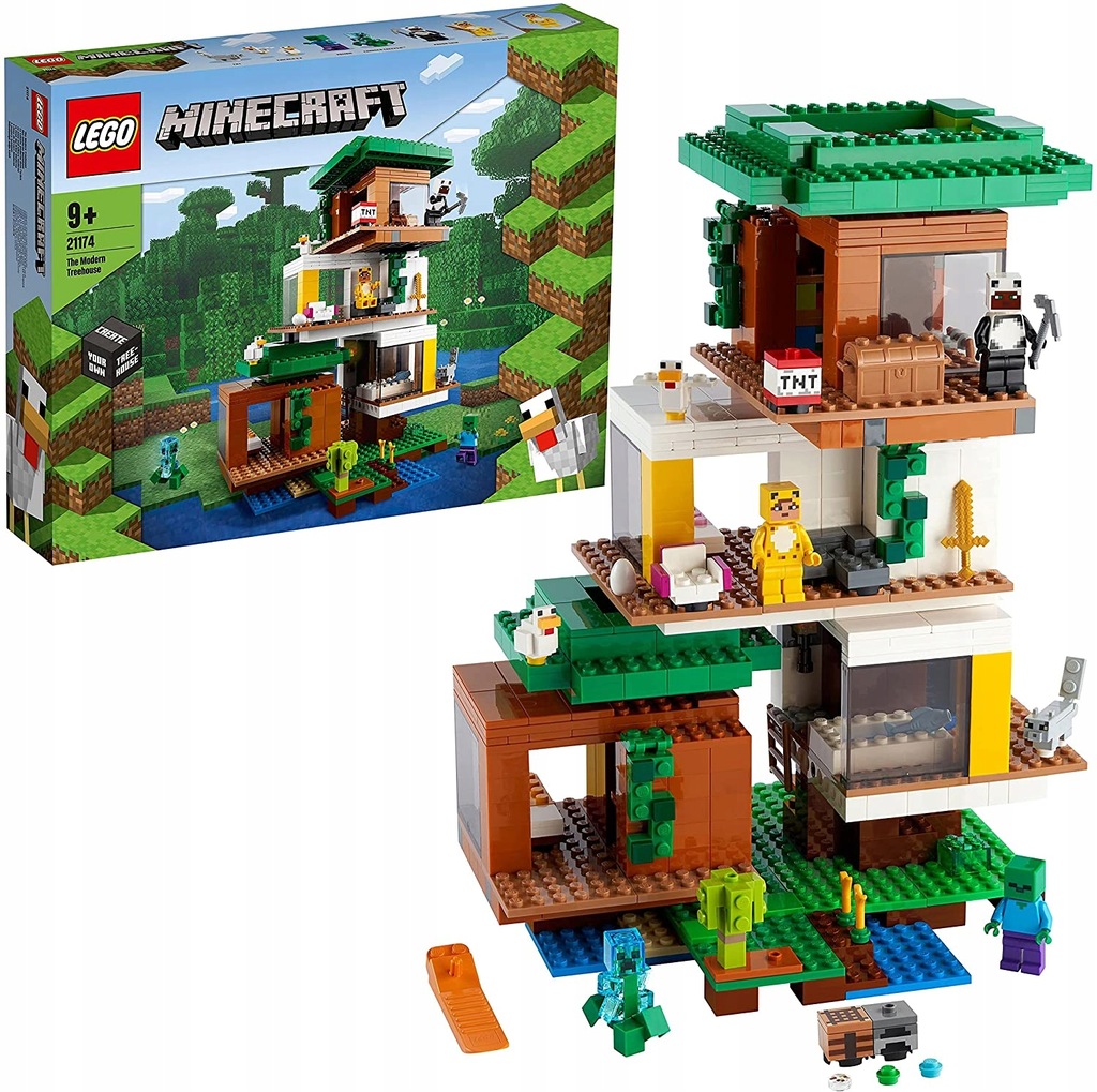 Lego Minecraft Nowoczesny domek na drzewie 21174