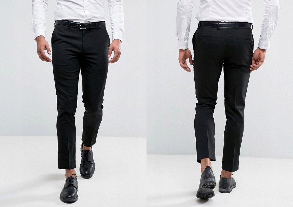 RIVER ISLAND GŁADKIE SPODNIE SKINNY W30 L30