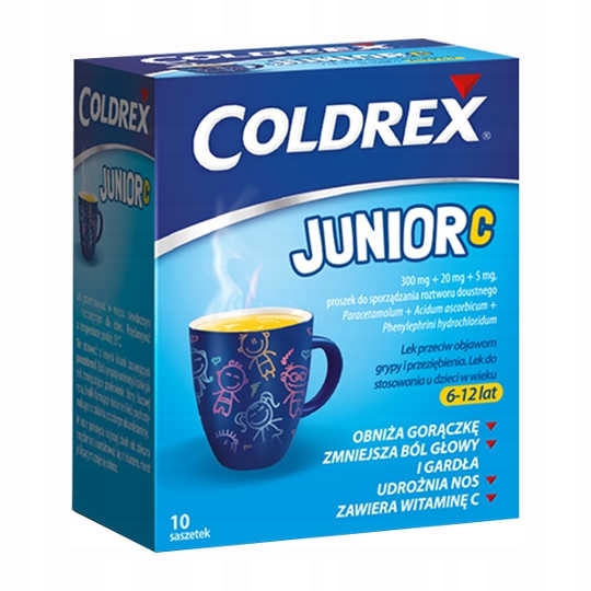 COLDREX Junior C dla dzieci 10 saszetek
