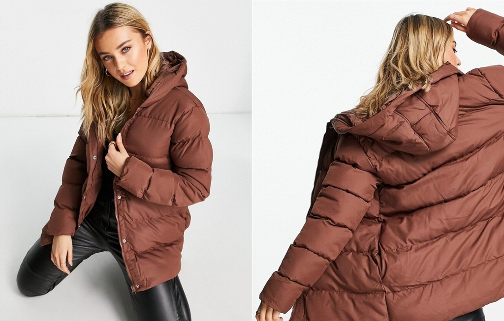 Threadbare Hayley Czekoladowa ocieplana kurtka 42 13676766066