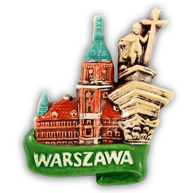Ceramiczny magnes na lodówkę Warszawa Zamek