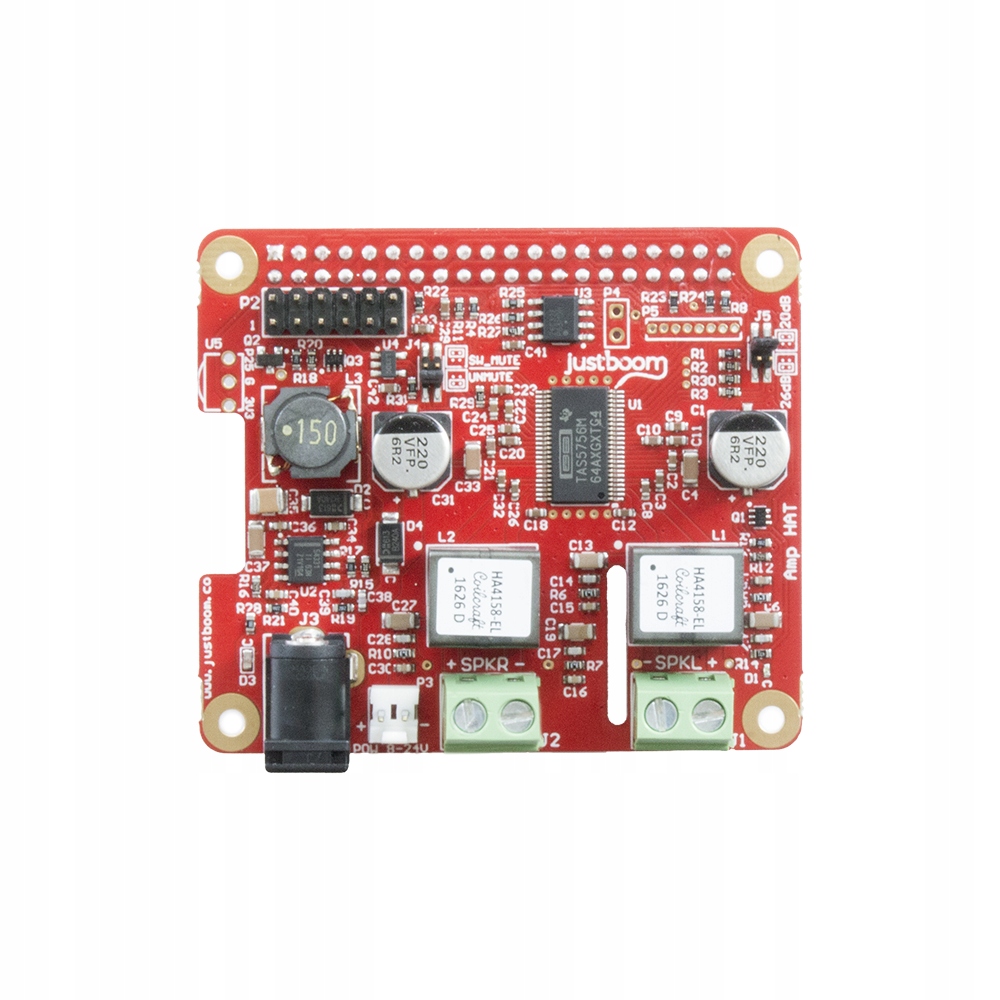 JustBoom Amp HAT karta dźwiękowa 2x55W dla Rpi