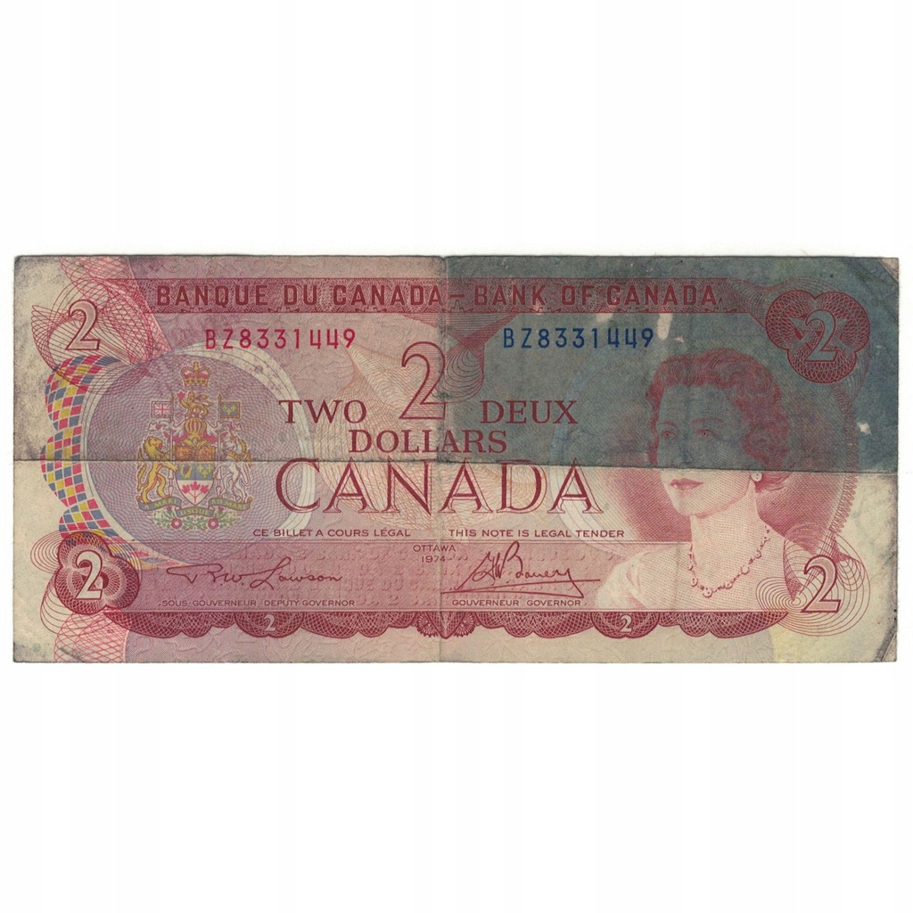 Banknot, Canada, 2 Dollars, 1974, KM:86a, VG(8-10)