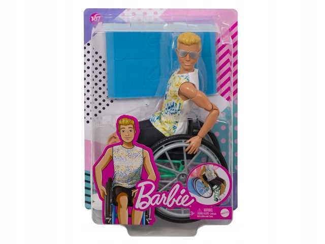 *****Barbie lalka Ken na wózku inwalidzkim GWX93 , MATTEL, 180052.