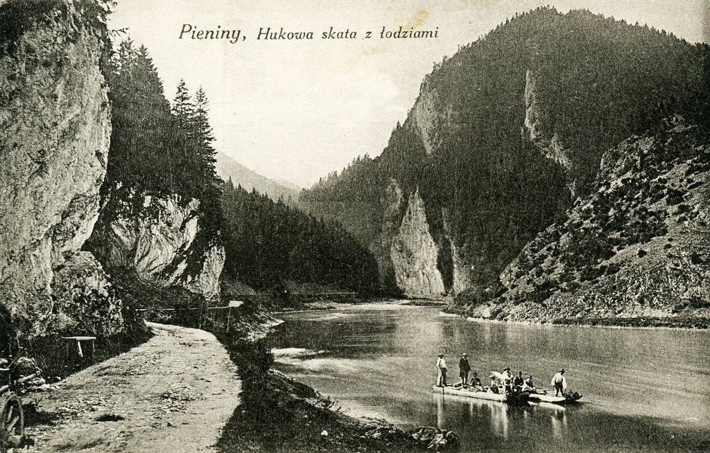 PIENINY. Hukowa skała z łodziami-1923 A. Szubert