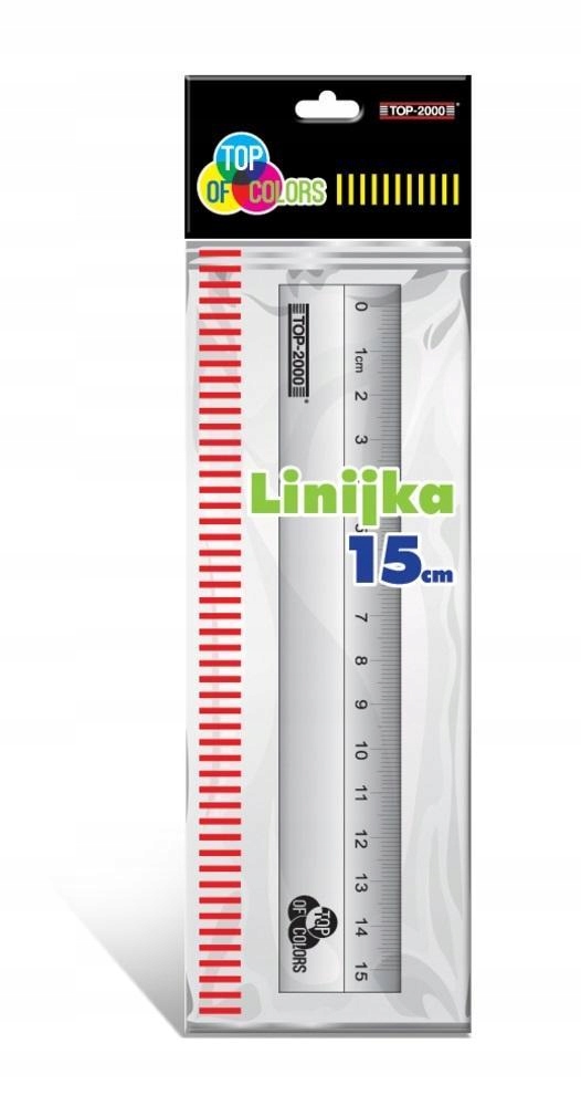 LINIJKA ALUMINIOWA 15CM, TOP 2000