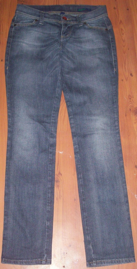 Spodnie jeansowe jeansy granat Benetton 34 XS