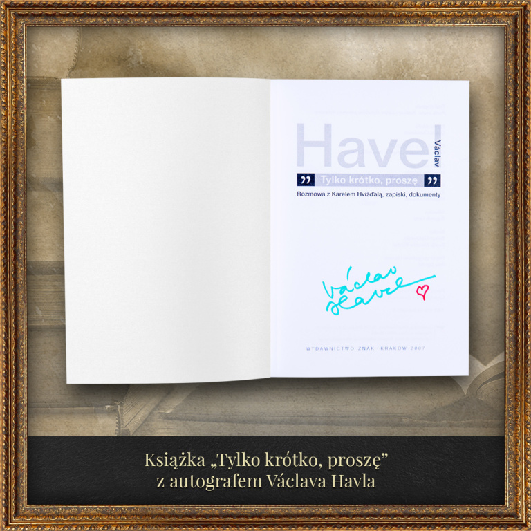 Václav Havel – książka z autografem