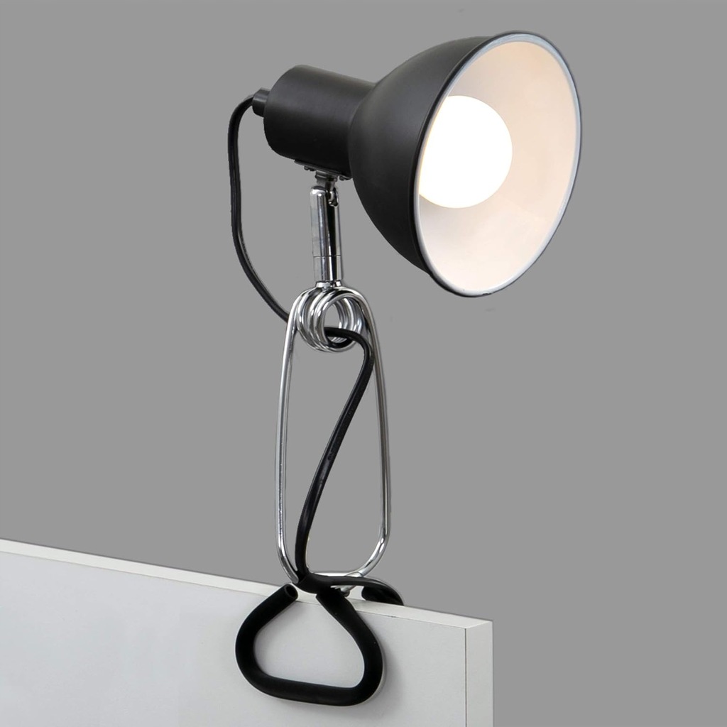 Lampa stołowa zaciskowa Briloner czarna 8 W E14