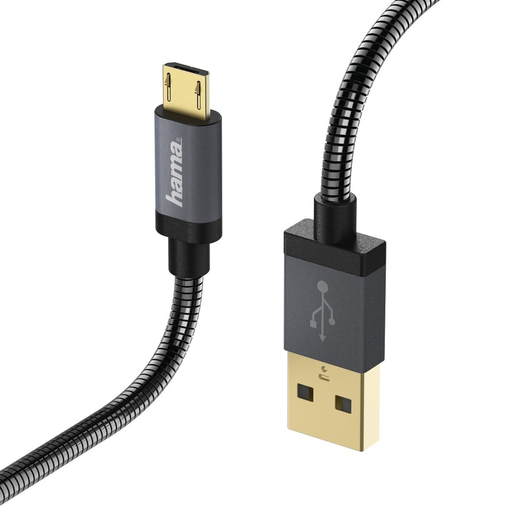 Kabel USB 2.0 Hama 00135789 0,75 m szary