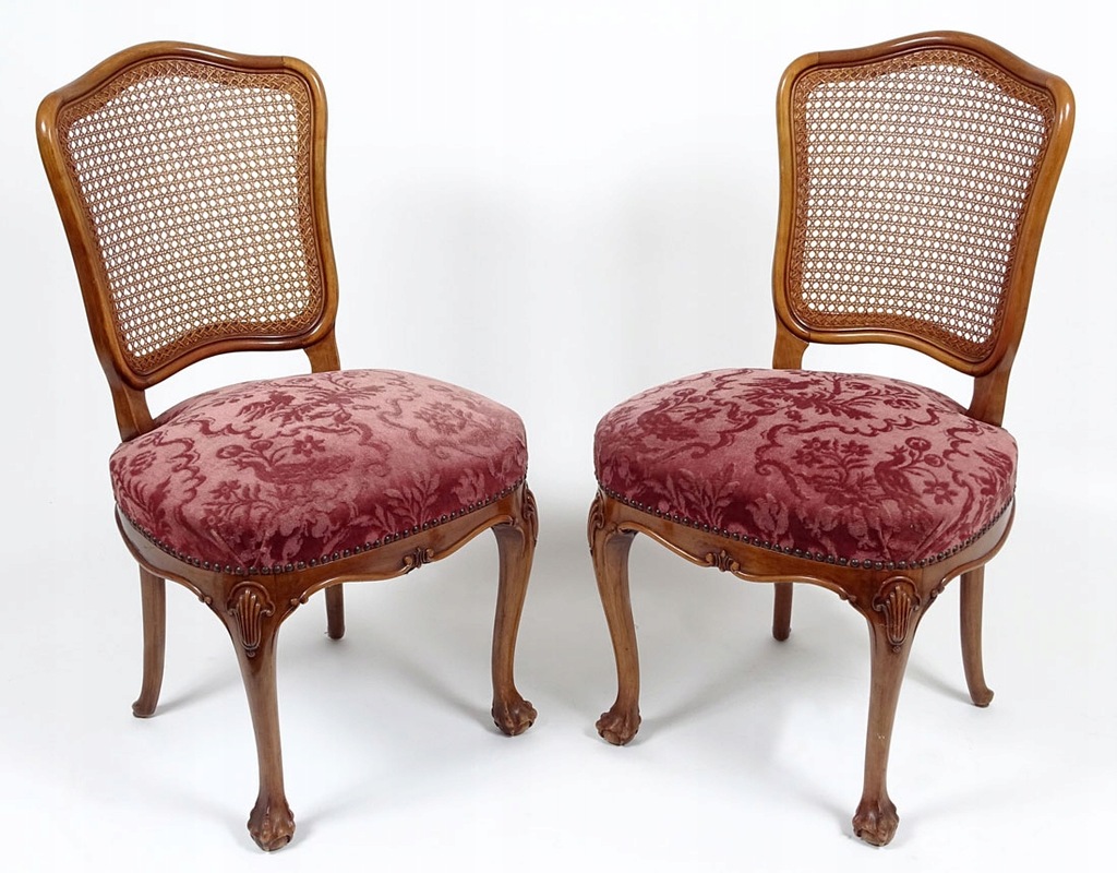 Para krzeseł w stylu Chippendale