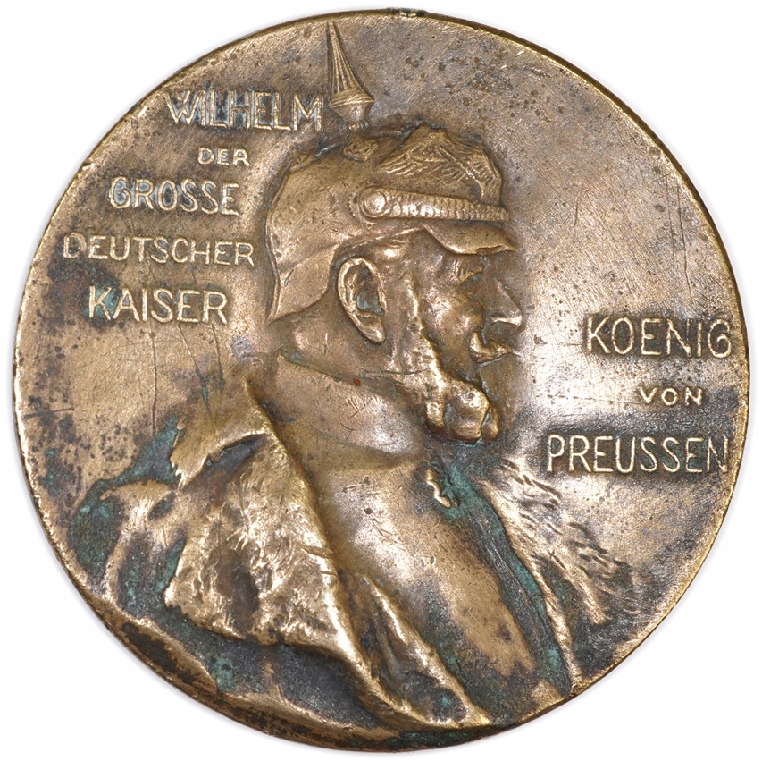 Odznaczenie Medal Niemcy Prusy Wilhelm I 100 rocznica ur. Pickelhauba 1897