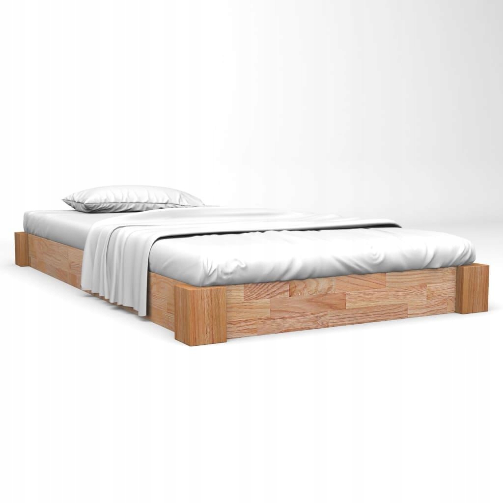 vidaXL Rama łóżka z litego drewna dębowego, 160 x