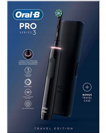ORAL-B PRO 3 3500 SZCZOTECZKA ELEKTRYCZNA CZARNA KN101
