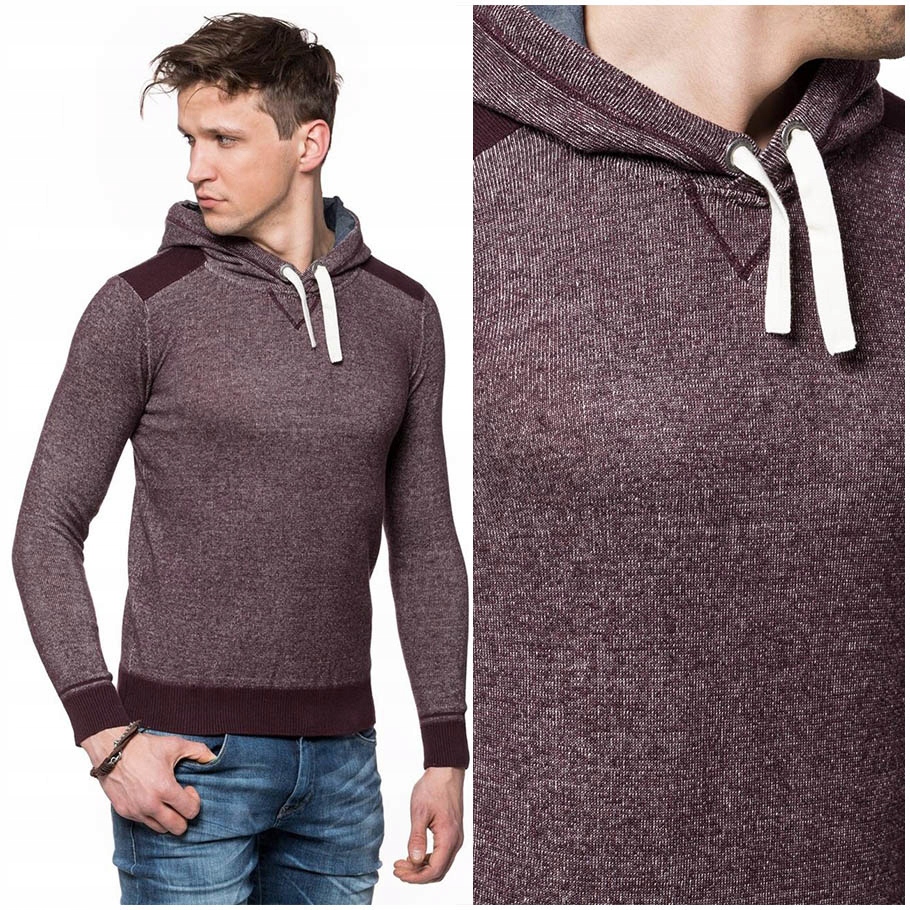 TOM TAILOR PLATED HOODY MĘSKA BLUZA Z KAPTUREM XL