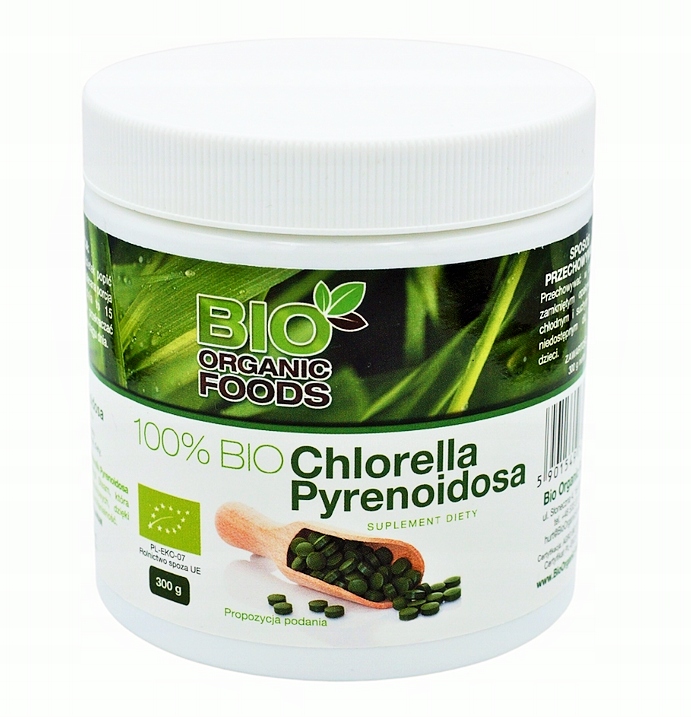 Chlorella Bio Organic Foods tabletki 1200 szt. 300 g - EKO