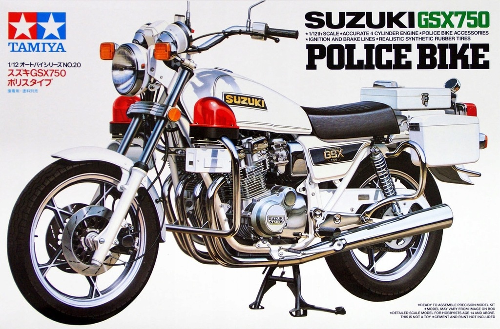 1:12 Motocykl Suzuki GSX750 Police TAMIYA 14020