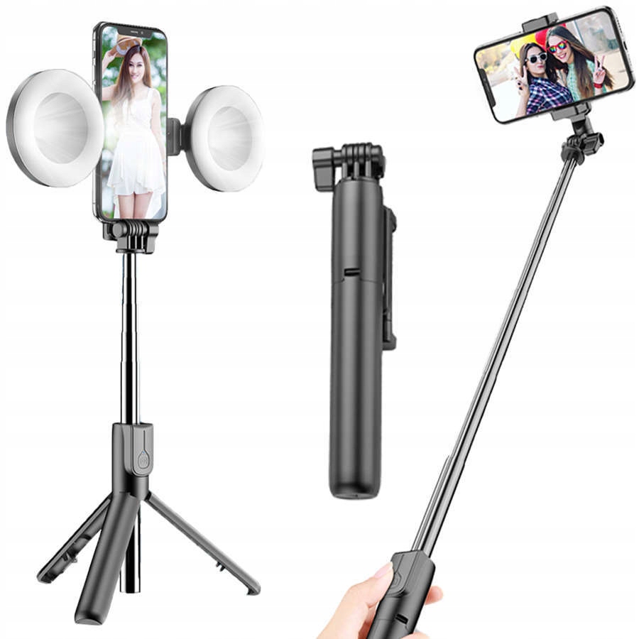 KIJEK DO SELFIE STATYW PILOT BLUETOOTH + LAMPA LED 11199408322