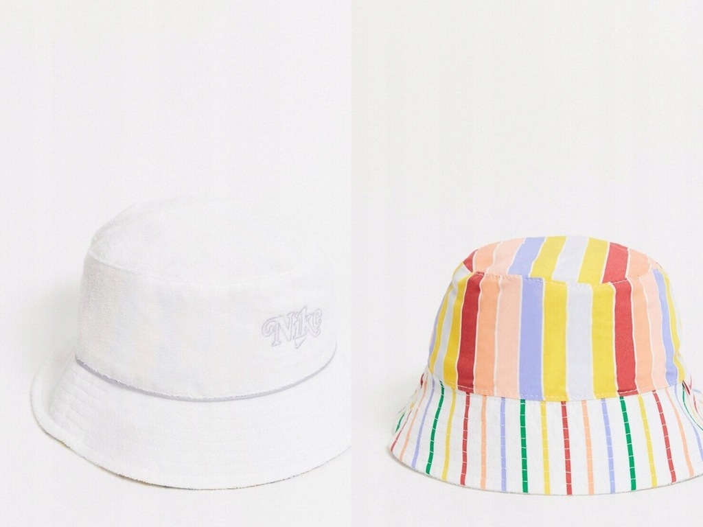 Nike Biały dwustronny kapelusz typu bucket