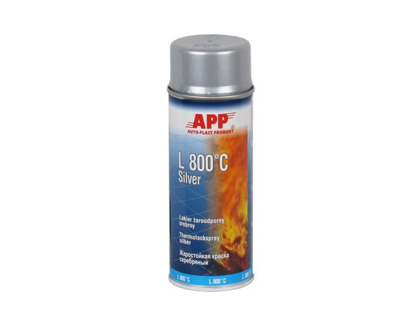 Lakier żaroodporny srebrny 800C spray 400ml APP