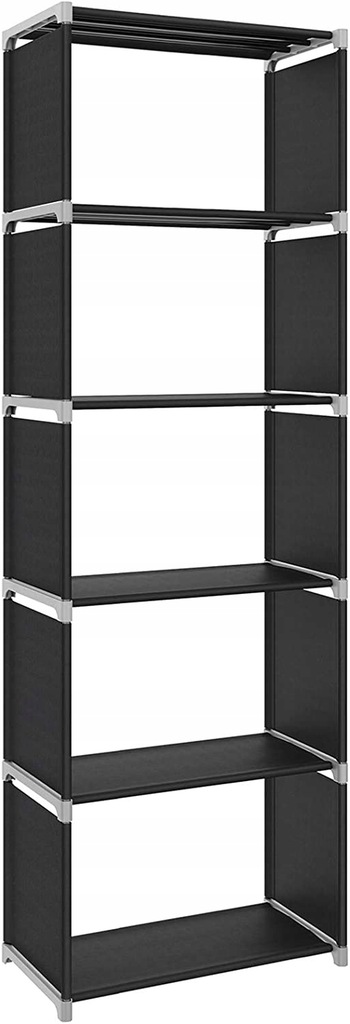 Regał LEKKI MODUŁOWY Songmics REGAŁ MATERIAŁOWY 50 x 180 x 30 cm czarny