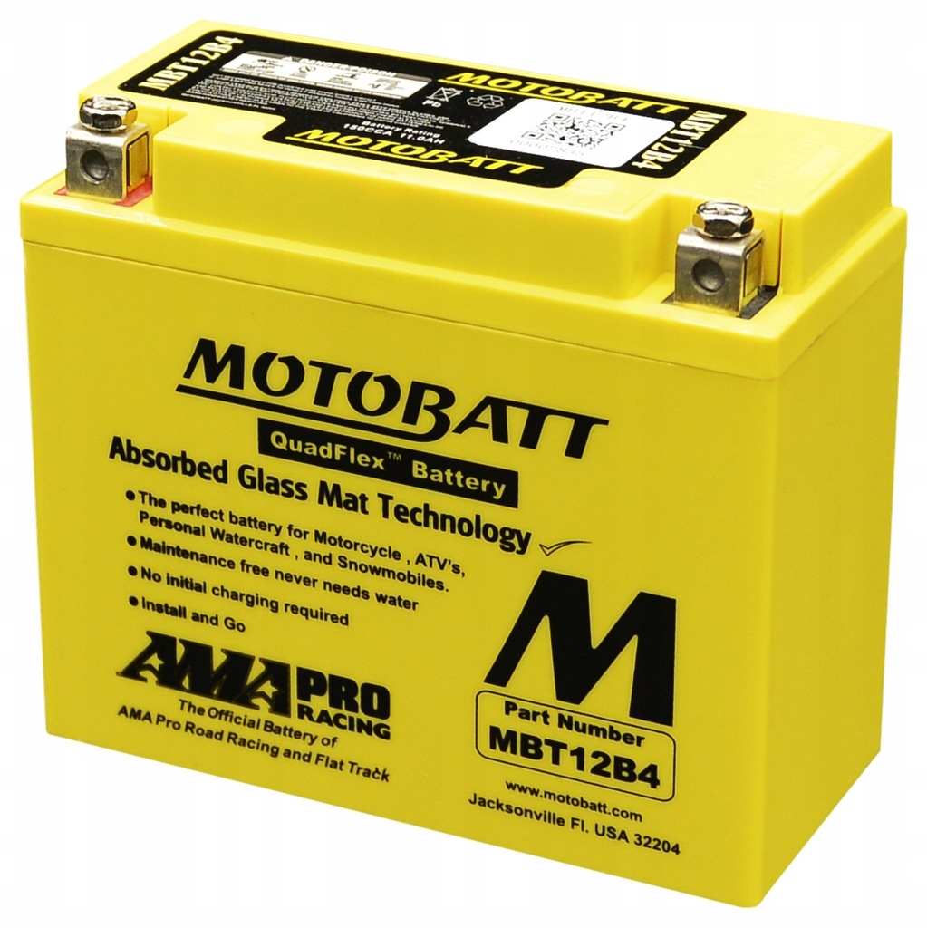 Akumulator Motobatt MBT12B4 AGM GEL żel żelowy 12V