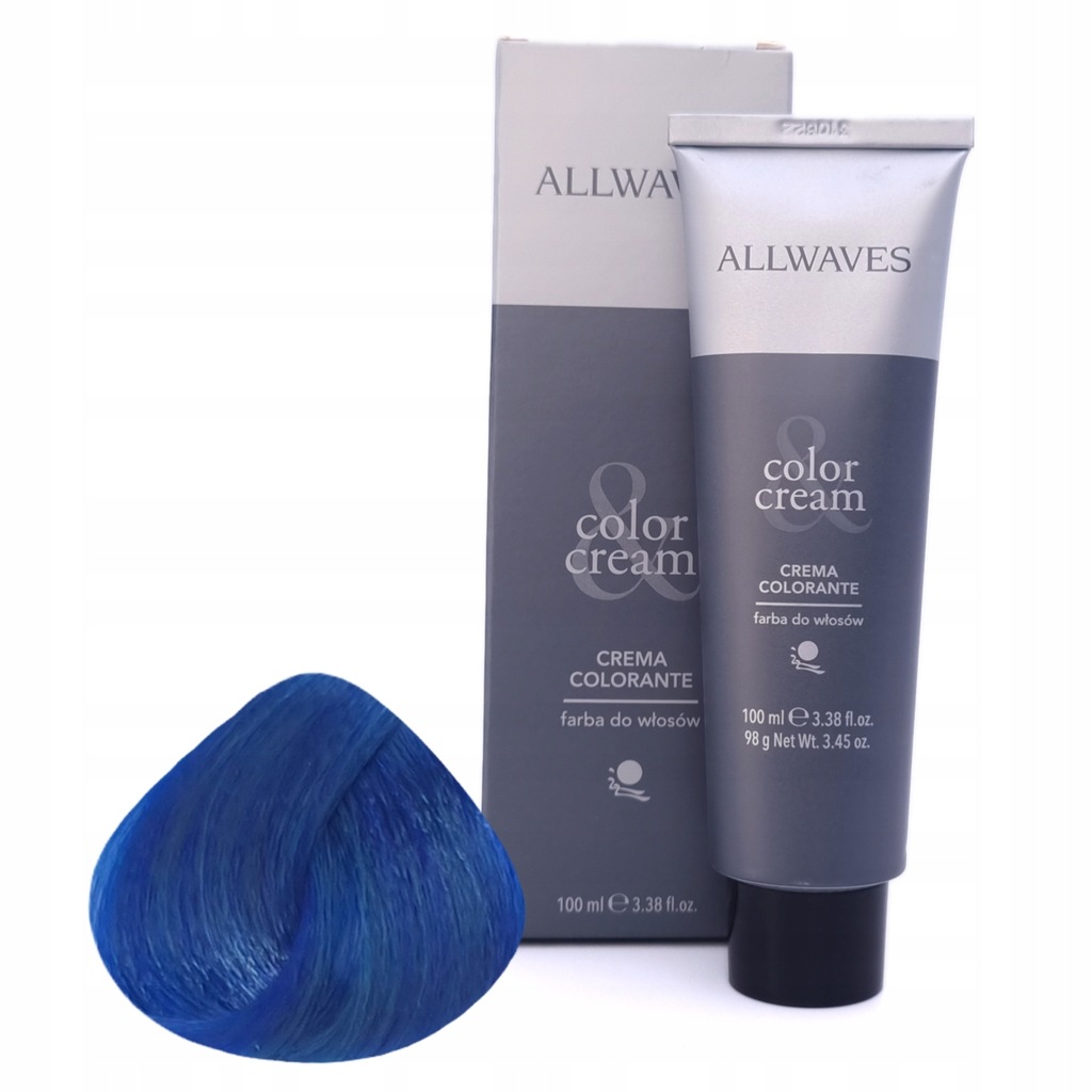Allwaves Farba do Włosów F555 Super Błękit 100 ml