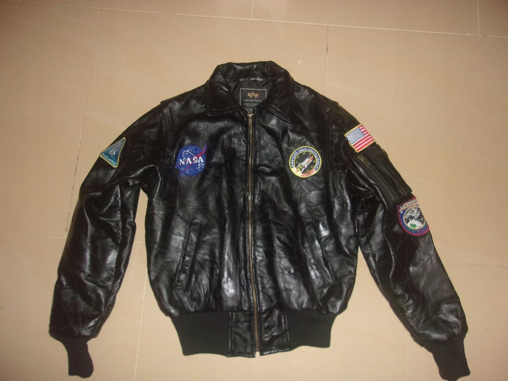 Pilotka męska ALPHA Industries S NASA skóra bdb