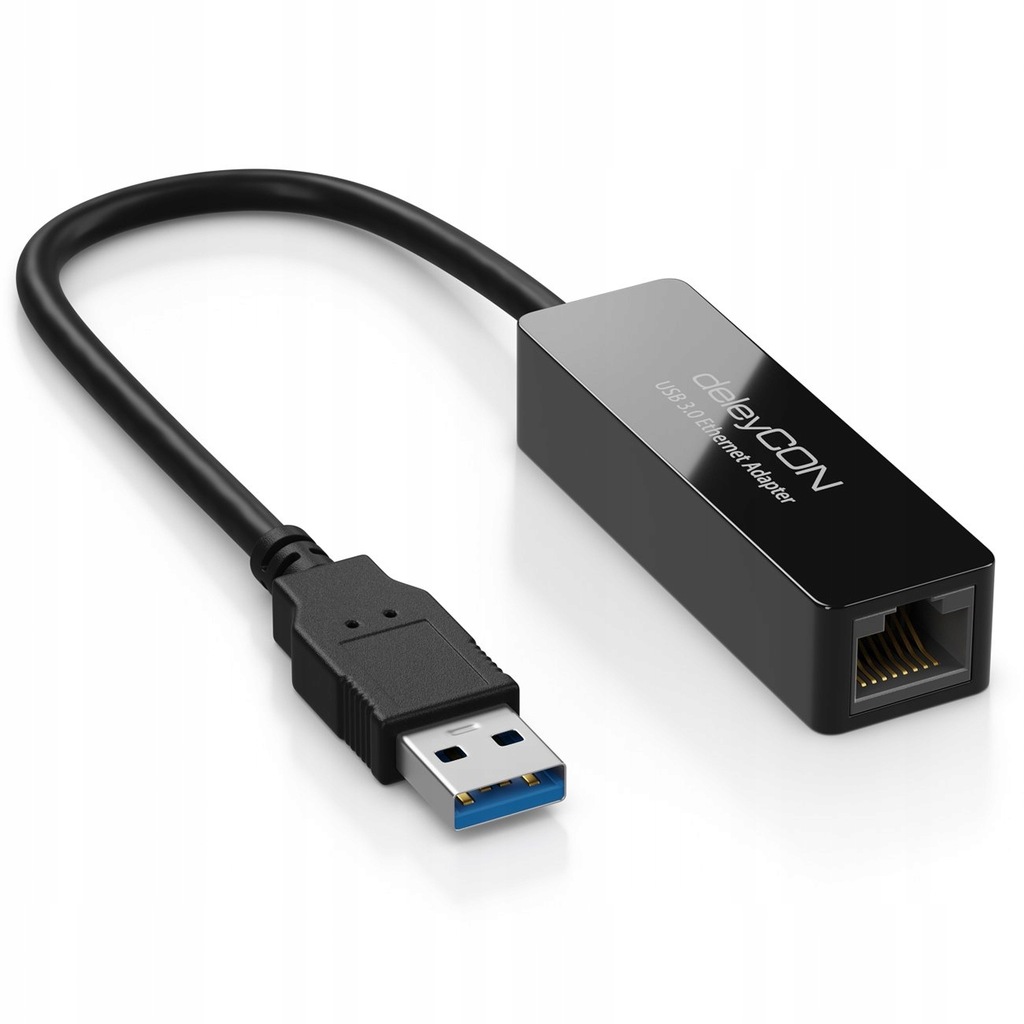 deleyCON USB 3.0 Adapter sieciowy Gigabit Ethernet 1000Mbit